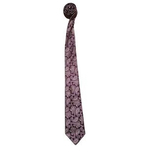 Class Club Gold Label‎ Purple Paisley Necktie Silk Blend Business